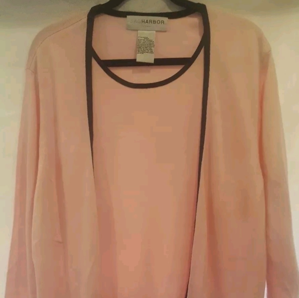 Women's Pink Long Sleeve SAG HARBOR Blouse Size 2X